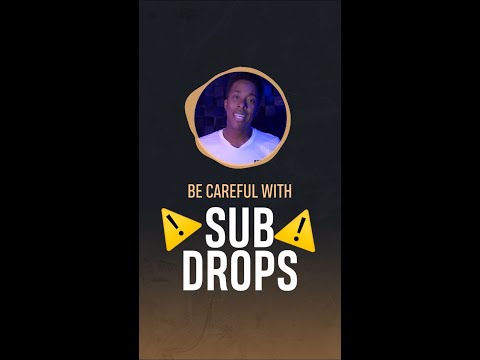 BE CAREFUL WITH SUB DROPS! ⚠️ #Shorts
